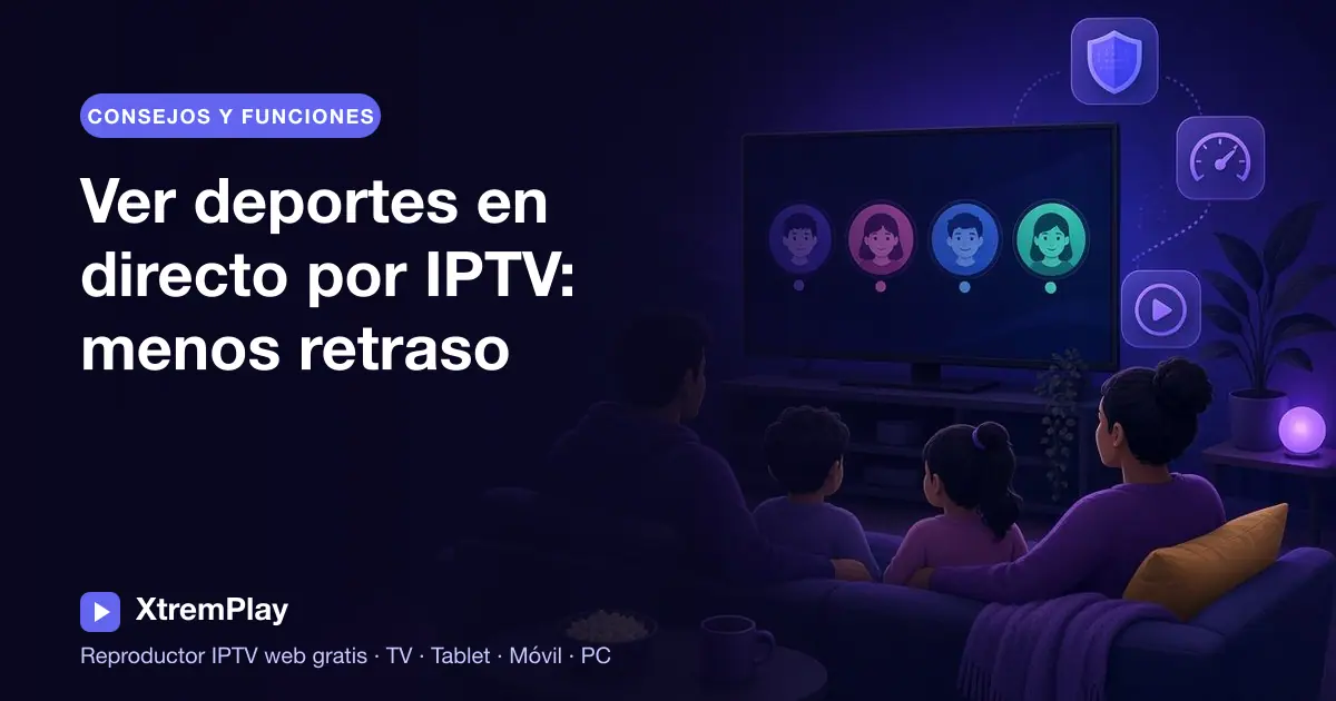 Una persona ve un evento deportivo en directo en el televisor, con una tableta y un móvil cerca