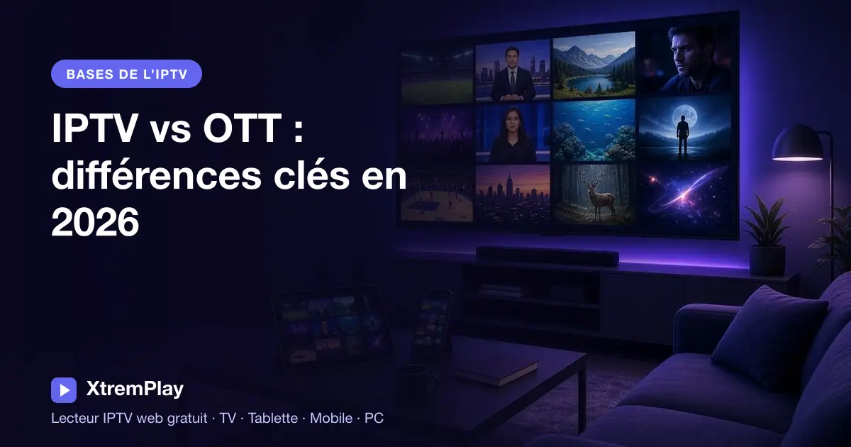 Un téléspectateur compare le streaming IPTV et OTT sur un téléviseur et un ordinateur portable