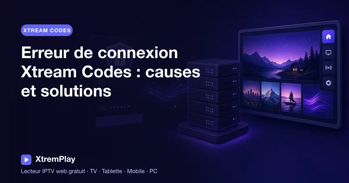 Un téléspectateur tente de résoudre une erreur de connexion Xtream Codes sur l’écran d’un téléviseur