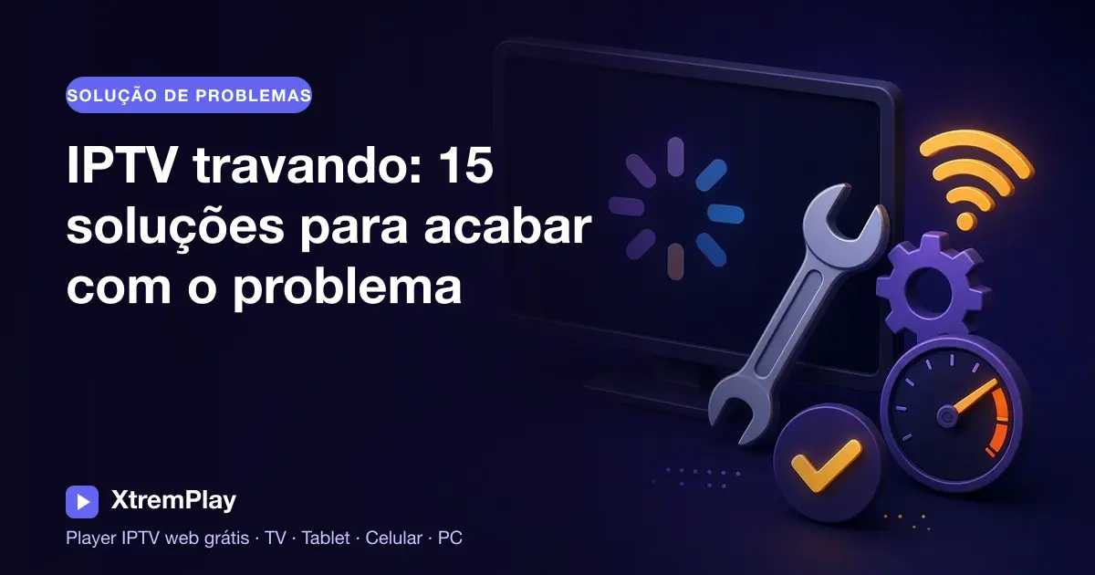 Pessoa tentando resolver problemas de buffering no IPTV em uma televisão, tablet, celular e computador