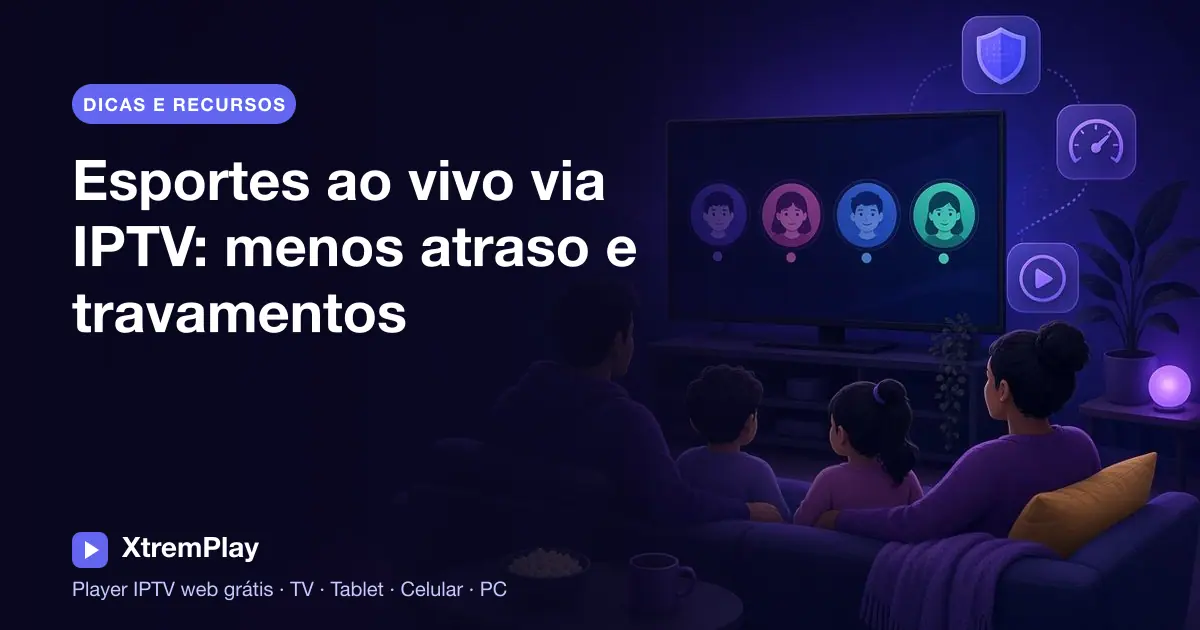 Pessoa assistindo a uma transmissão de esportes ao vivo na televisão, com um tablet e um celular por perto